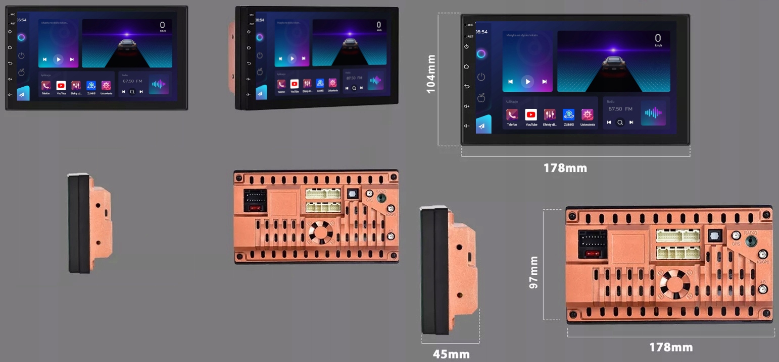 RADIO GPS 2DIN ANDROID AUTO USB RDS 4/64GB SIM Kod producenta A2420