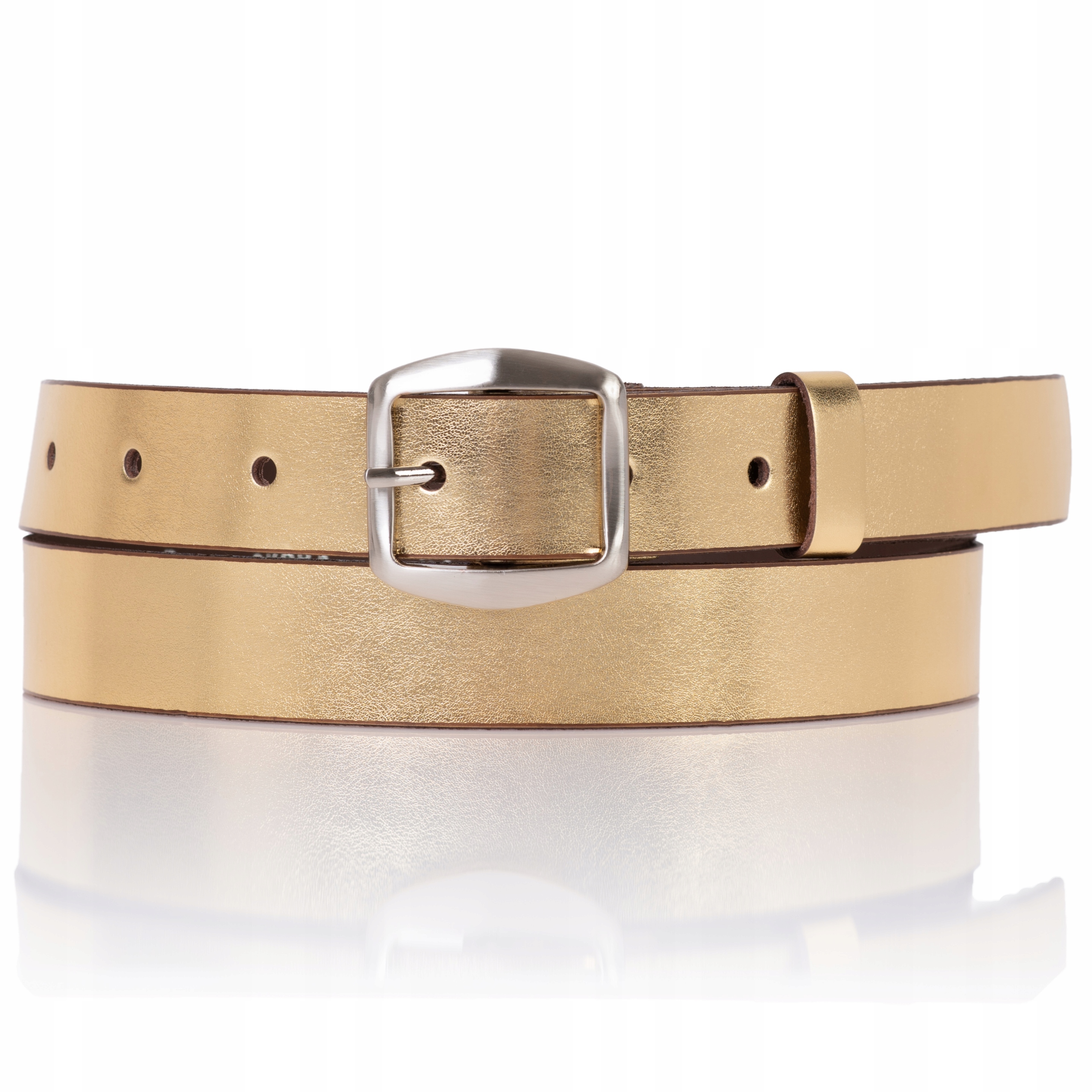 

Sepher Pasek skórzany Złoty skóra naturalna spodni