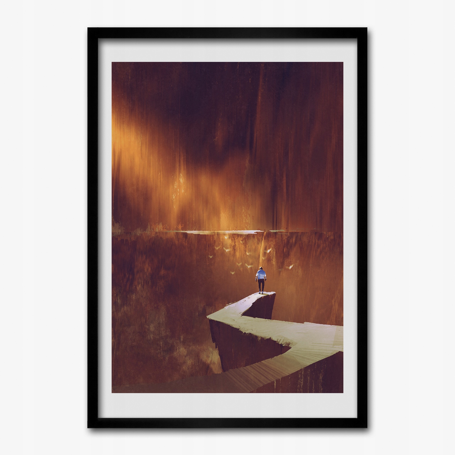 Obraz s rámem Mdf Cesta propast ptáci 50x70 cm