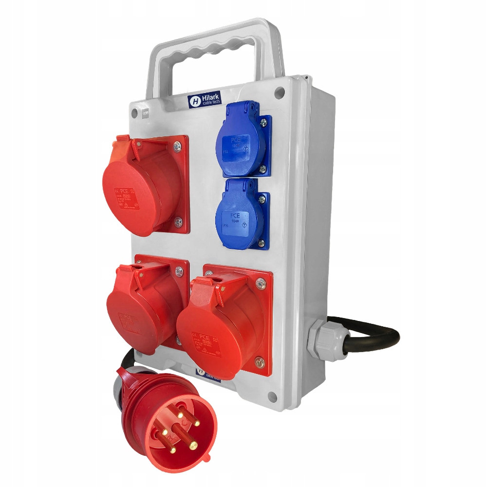 Staveništní rozvodnice přenosná IP44 2x 230V zásuvka, 1x 400V zásuvka 3x16A, cca 3m kabel