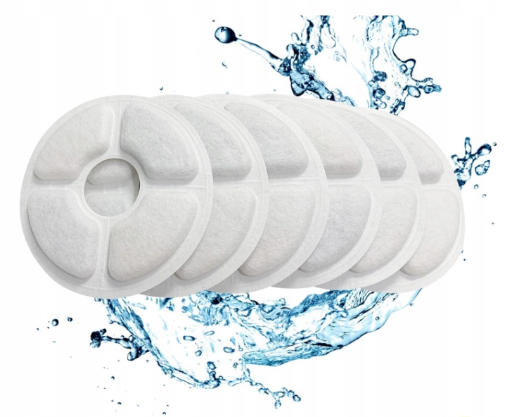 Levně Filtr do fontány s pryskyřicí a aktivním uhlím pro kočky PewinGo 6 ks