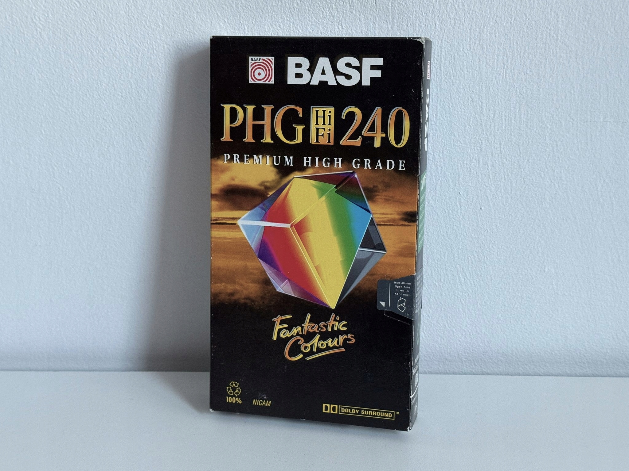 Kaseta VHS BASF Premium High Grade E-240 Hi-Fi PHG Fantastic Colours Unikat