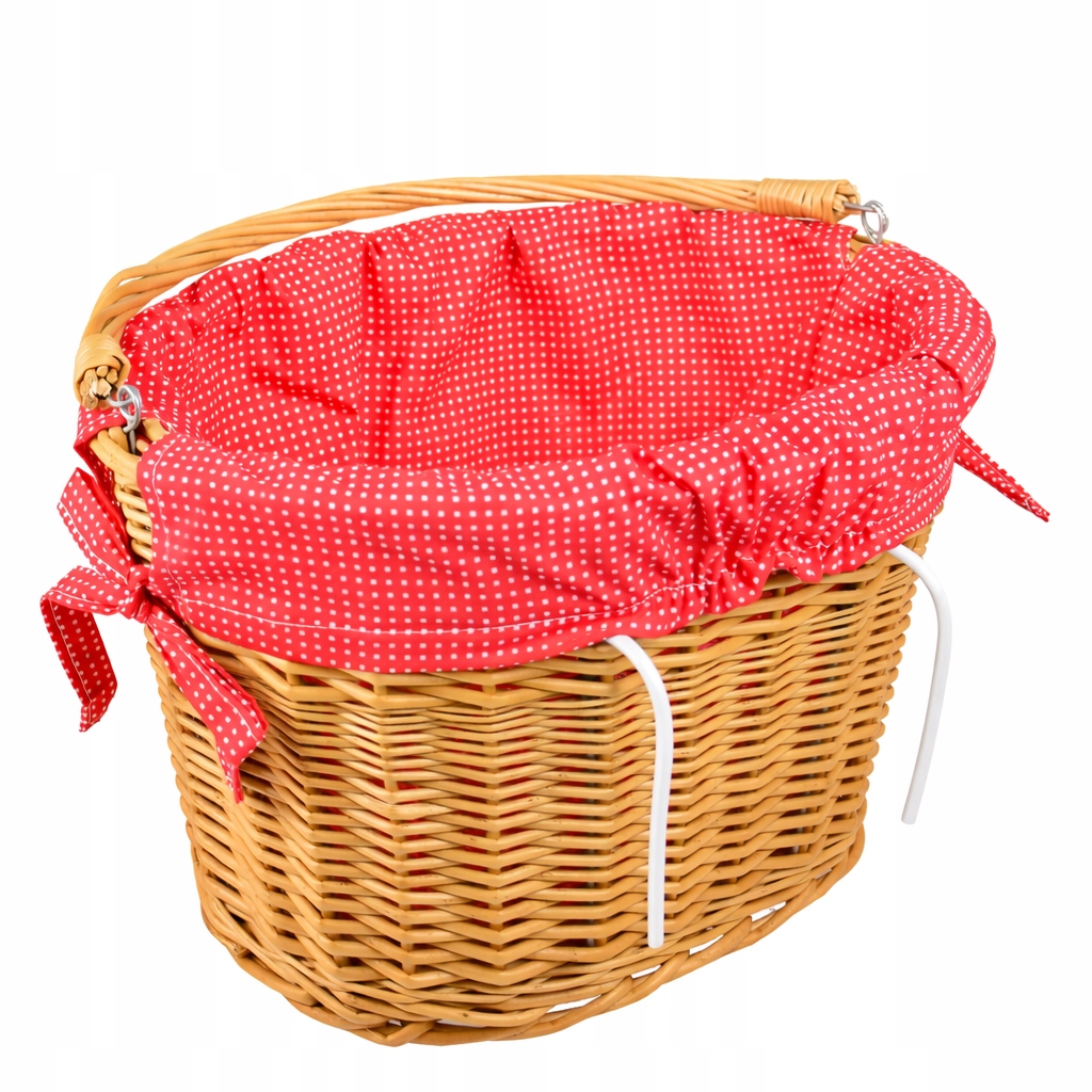 Wiklinowy Koszyk Na Rower na kierownicę Wkład