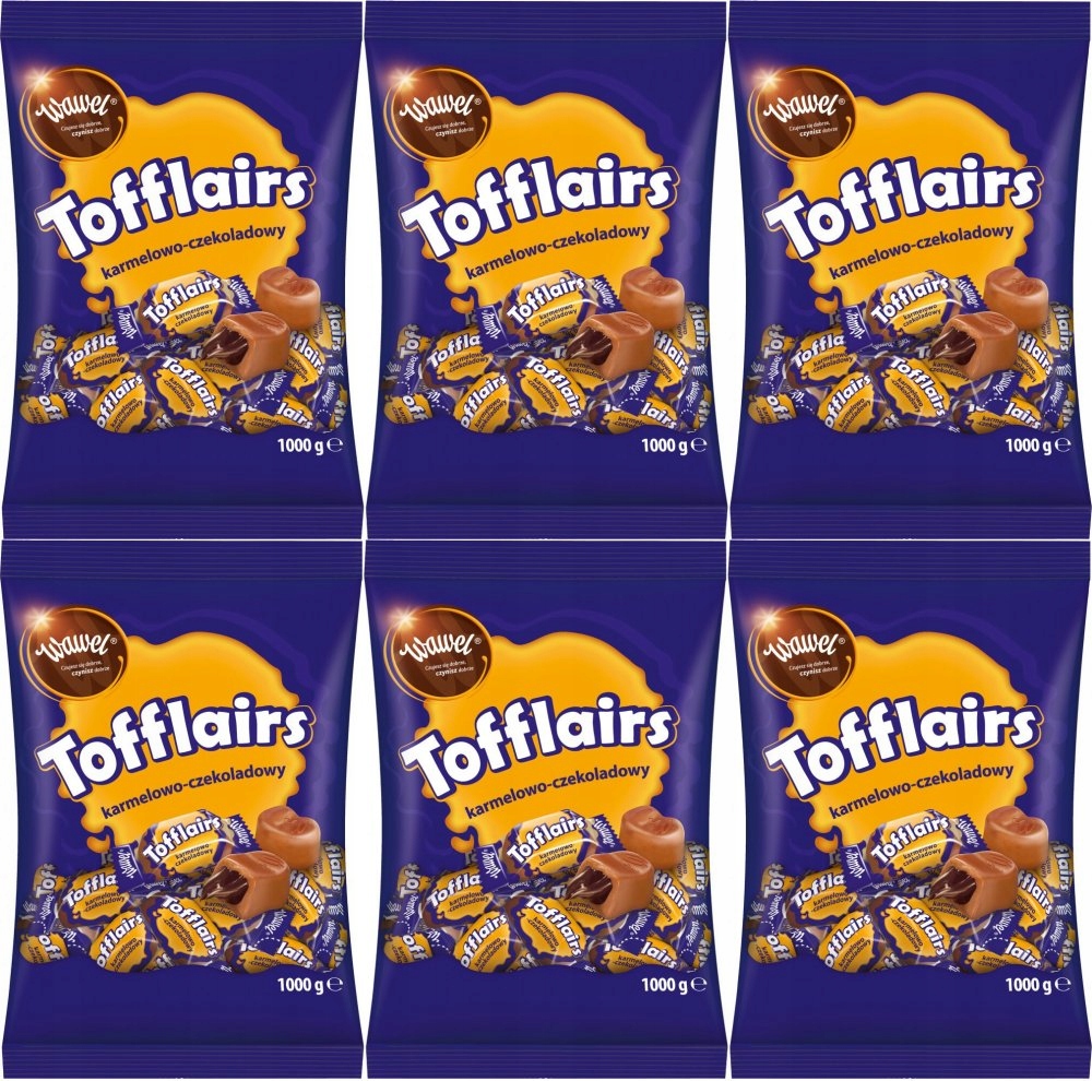 Tofflairs karmelowo-czekoladowy 1kg Wawel x6
