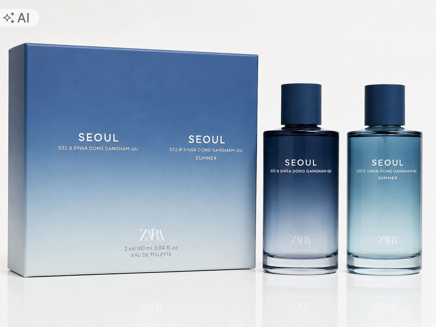 Zara Seoul Sinsa Dong Gangnam-Gu zestaw 2x90ml eau de toilette