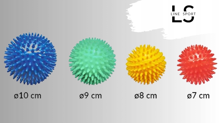 PIŁECZKI SENSORYCZNE DO MASAŻU JEŻYKI 4 SZT ROZLUŹNIAJĄCE LINE SPORT Twardość twarde