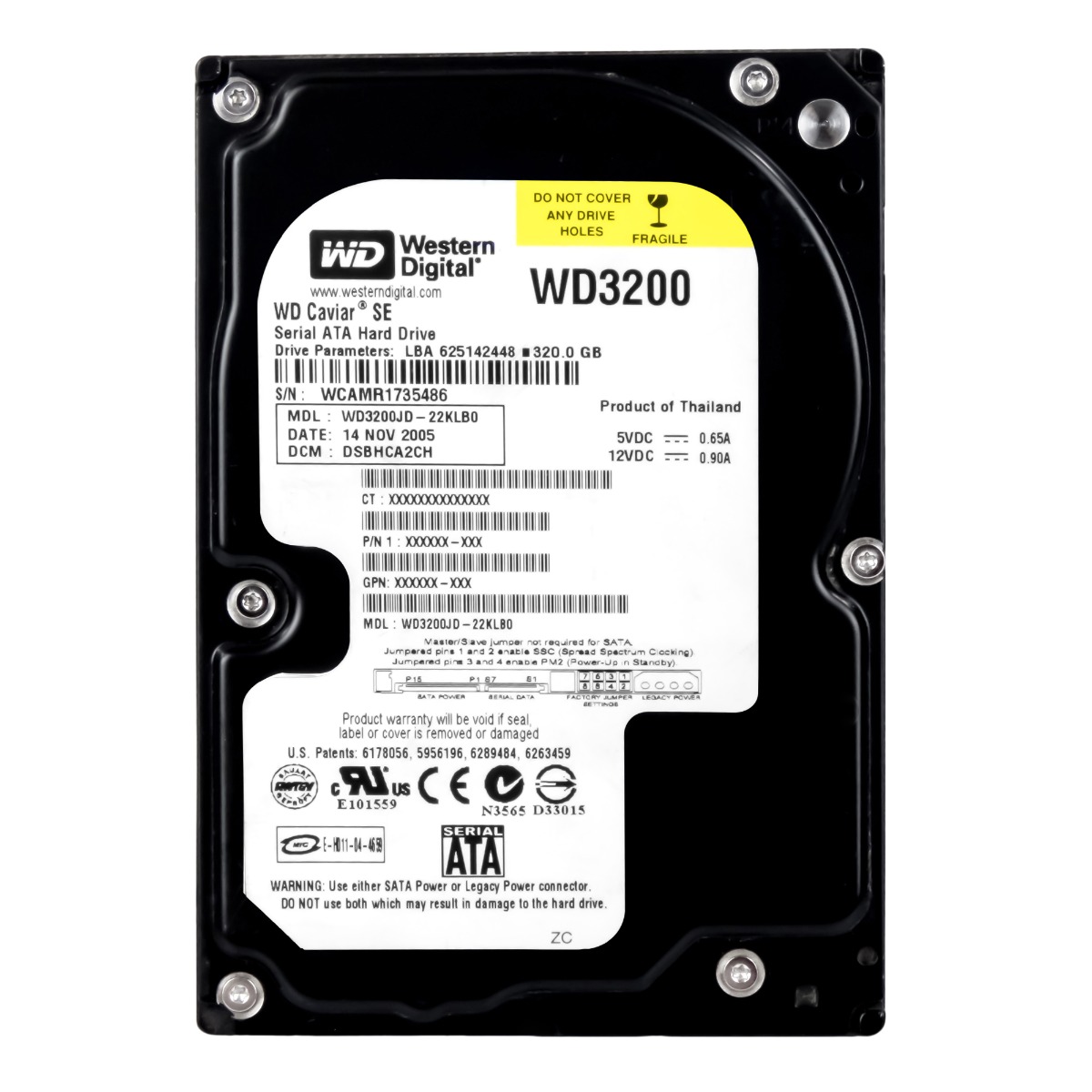 Wd Caviar Se 320GB 7.2k 8MB Sata 3.5'' WD3200JD