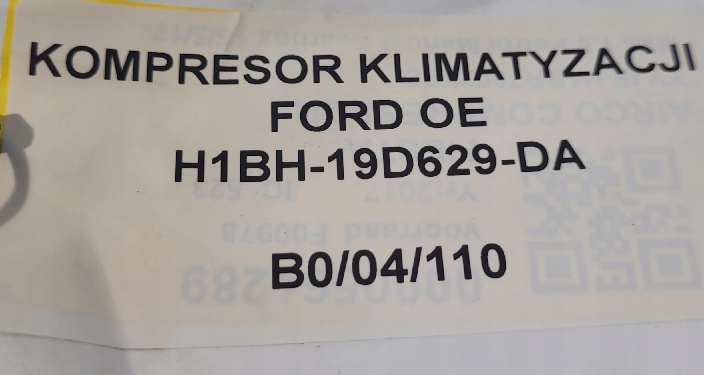 kompresor klimatizaci FORD H1BH-19D629-DA