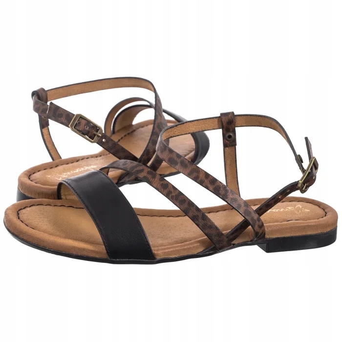 Dámské letní sandály Maciejka Černé Panterka 06966-01/00-1