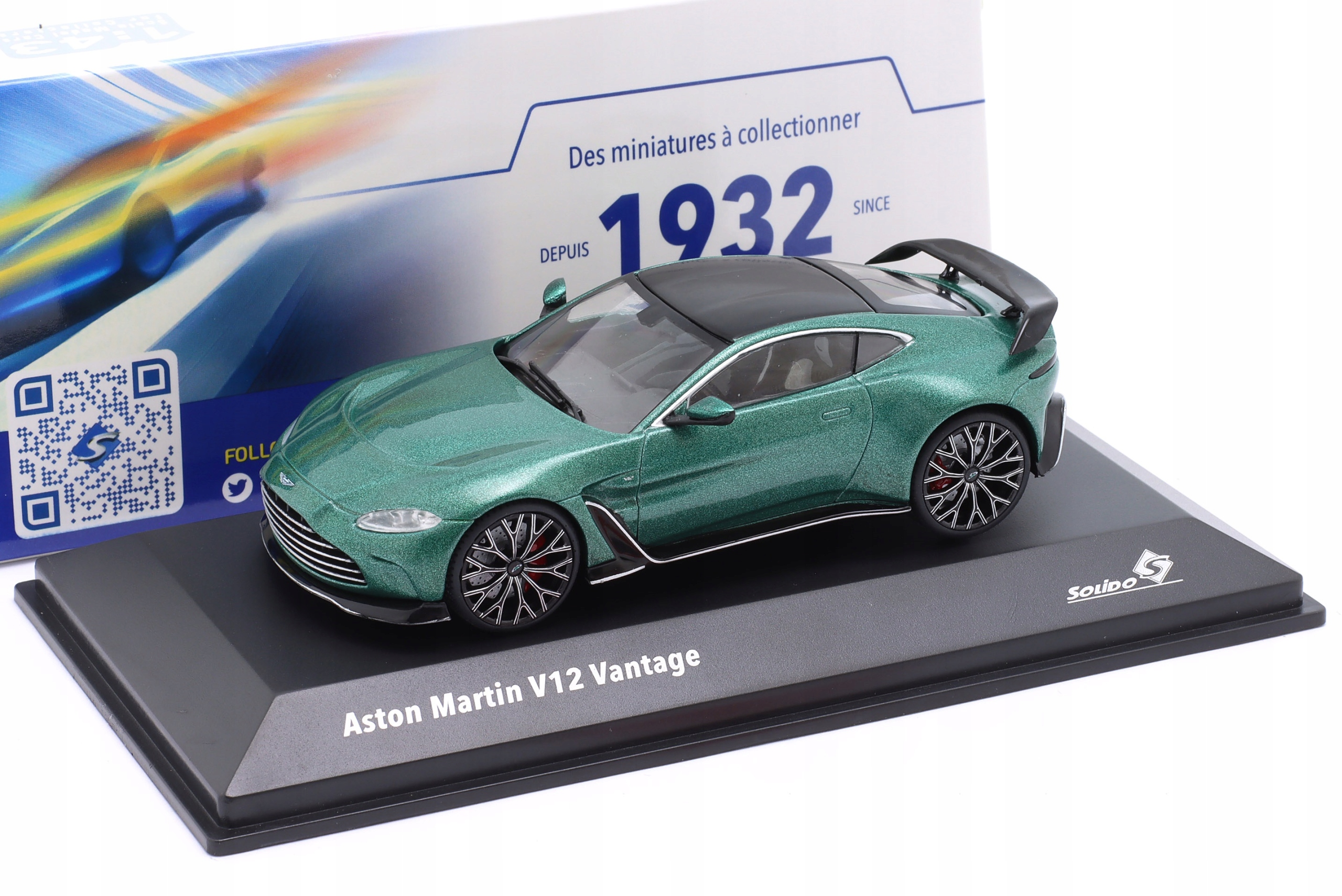 Solido Aston Martin V12 Vantage 2023 tmavě zelená metalíza 1:43