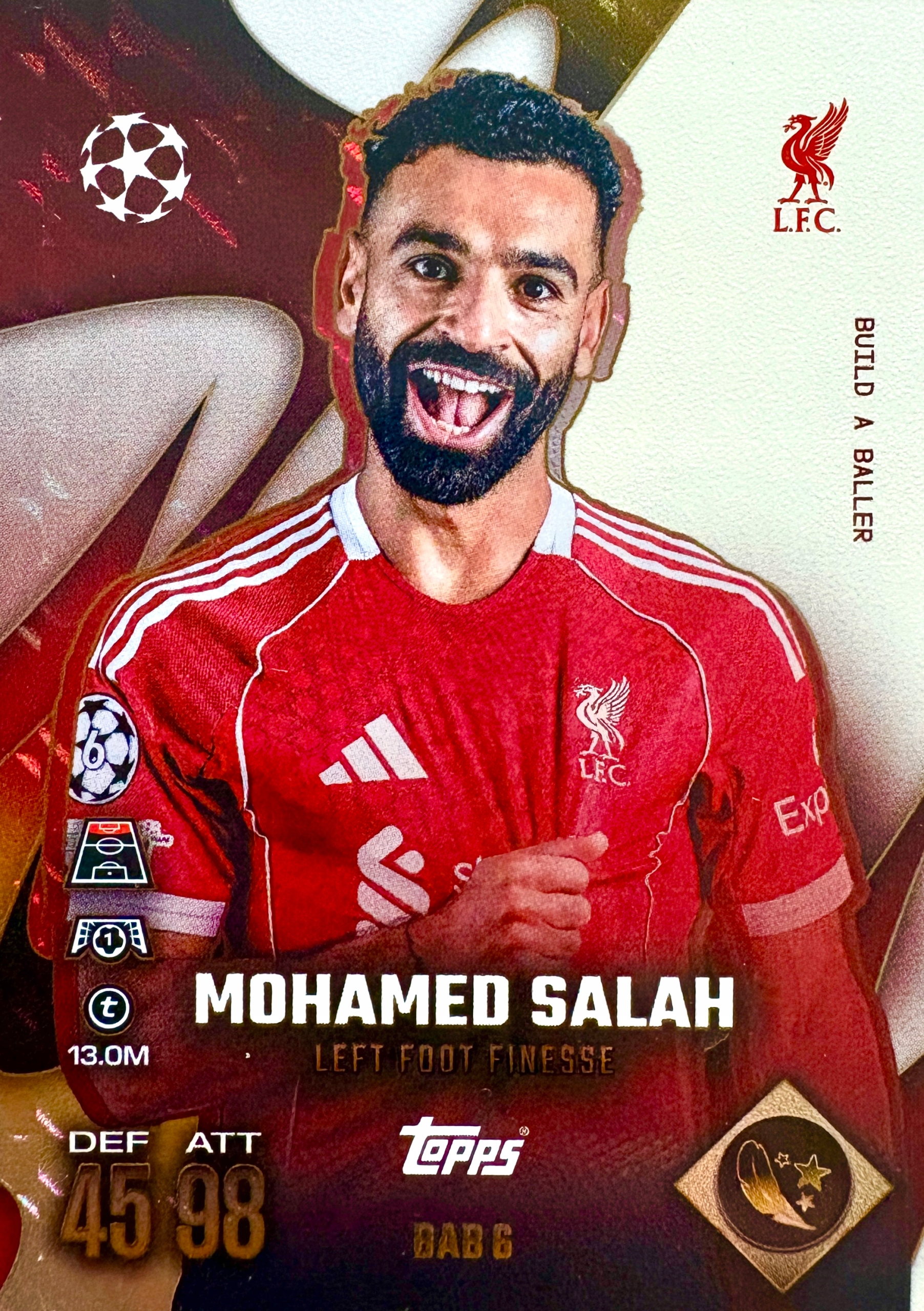 Topps Match Attax Extra 2025/26 2026 Build-a-baller Bab 6 Salah Liverpool