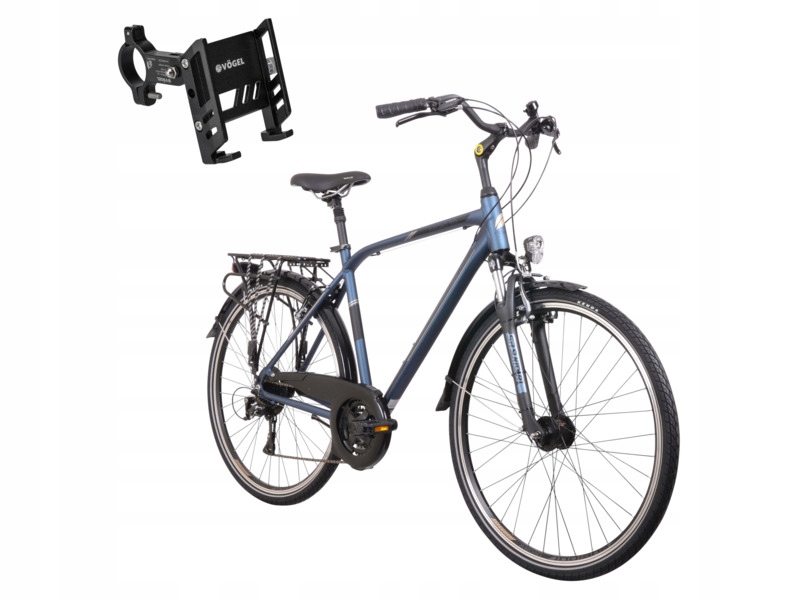 Rower trekkingowy Indiana X-Road 3.0 M23 28 cali Artek Niebieski Uchwyt