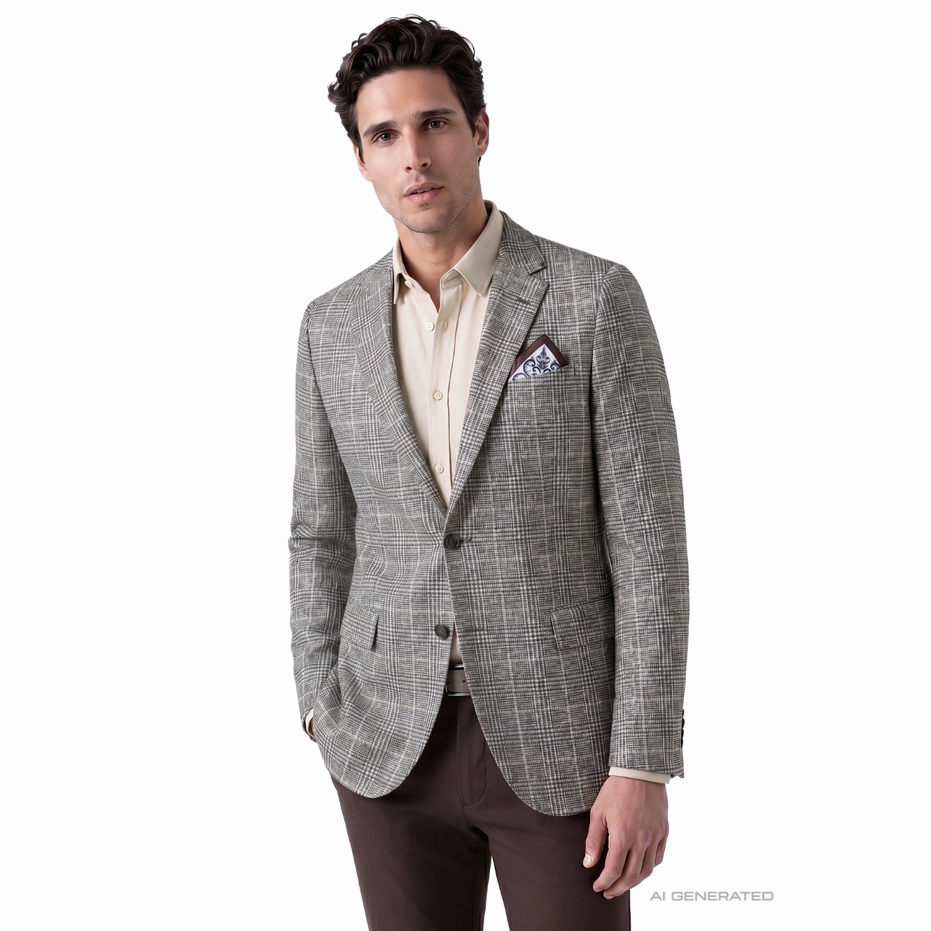 Béžová sako Slim Fit Pako Lorente vel