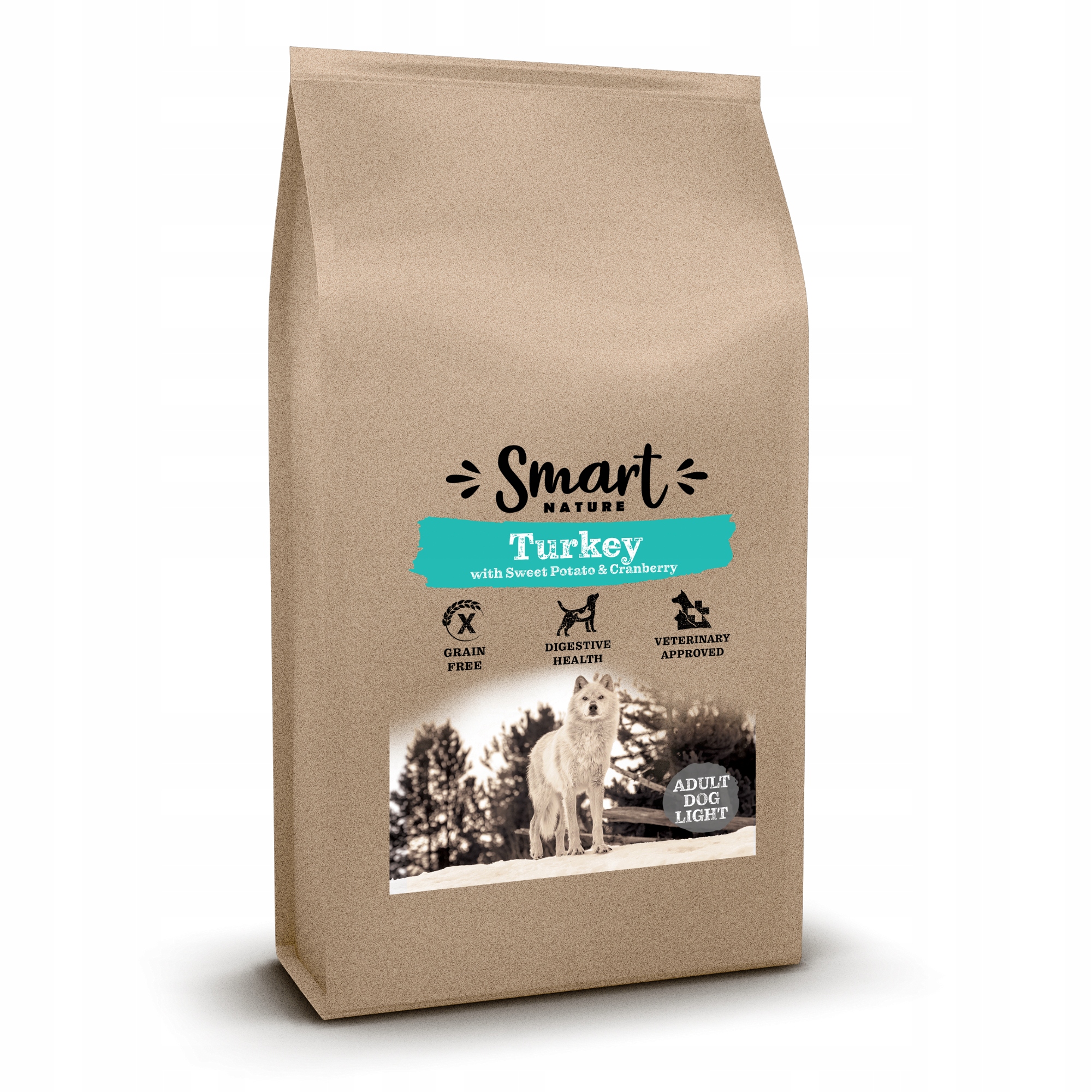 Levně Smart Nature Dog Light Turkey 2kg Krmivo bez obilovin pro psy s nadváhou. Světlo