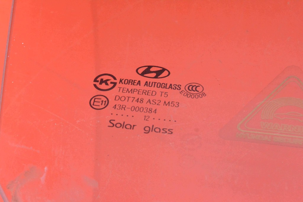 window side right front front HYUNDAI GENESIS 1 and COUPE LIFT 11-14