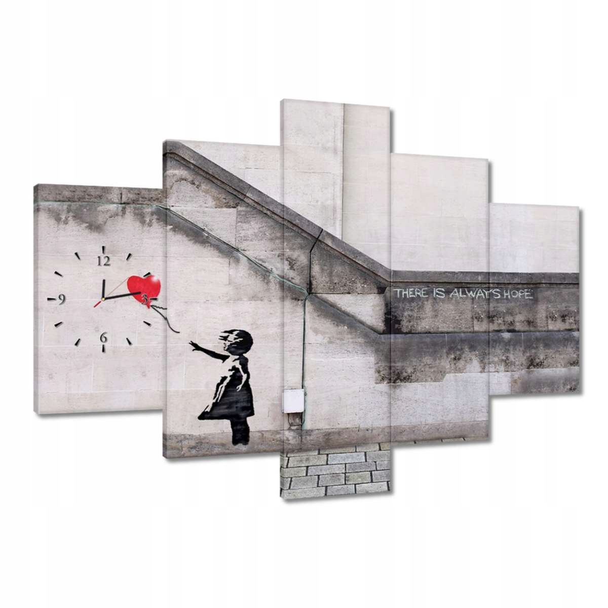 Hodiny 150x105 Banksy Dievča Balonik