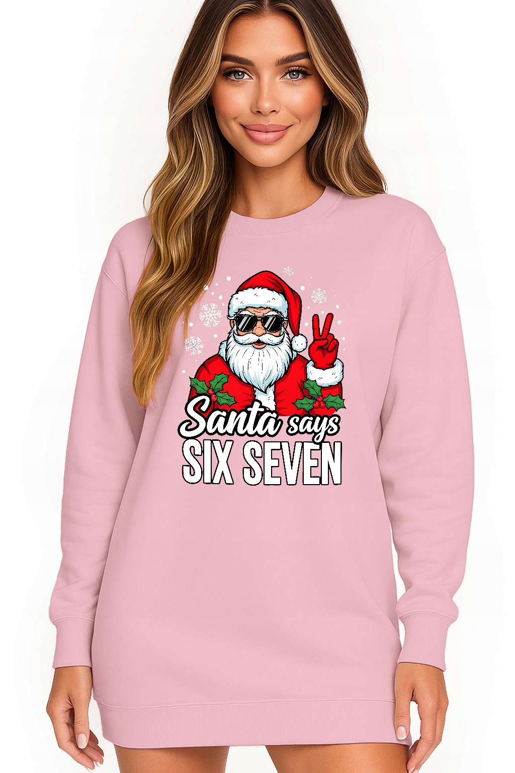Mikina Vánoční Oversize Šaty Six Seven 67 Dárek K Vánocům S