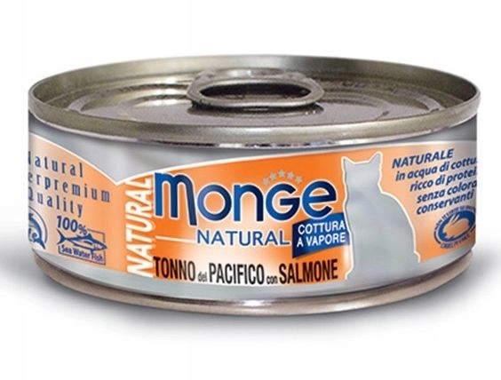 Levně 8x Monge Natural Tuňák zoltopletvý kuřecí losos 80 g