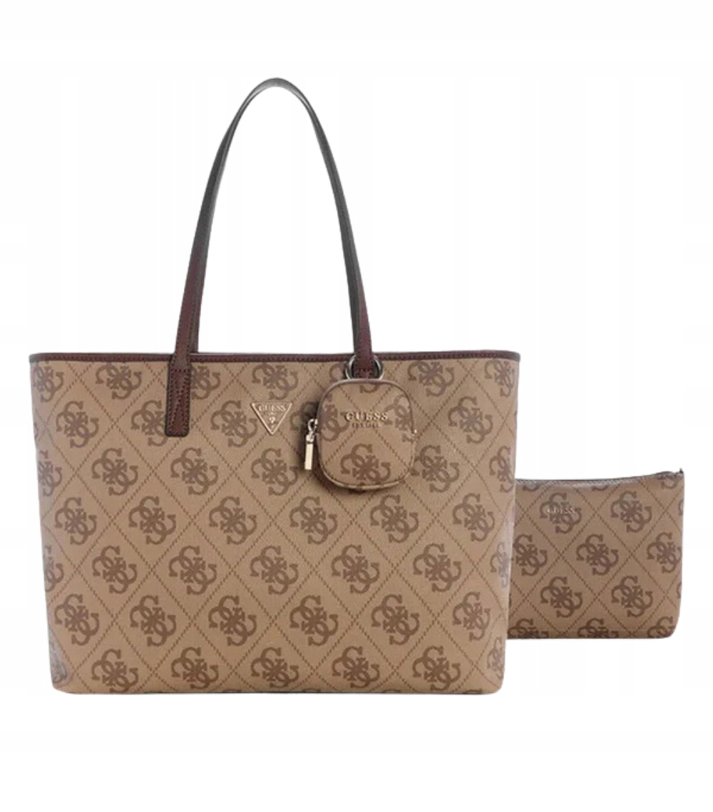 Guess Hnědá dámská shopperka Power Play II s monogramem