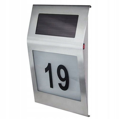 Solární Lampa Led venkovní nástěnné svítidlo Podsvícené číslo domu Ideus