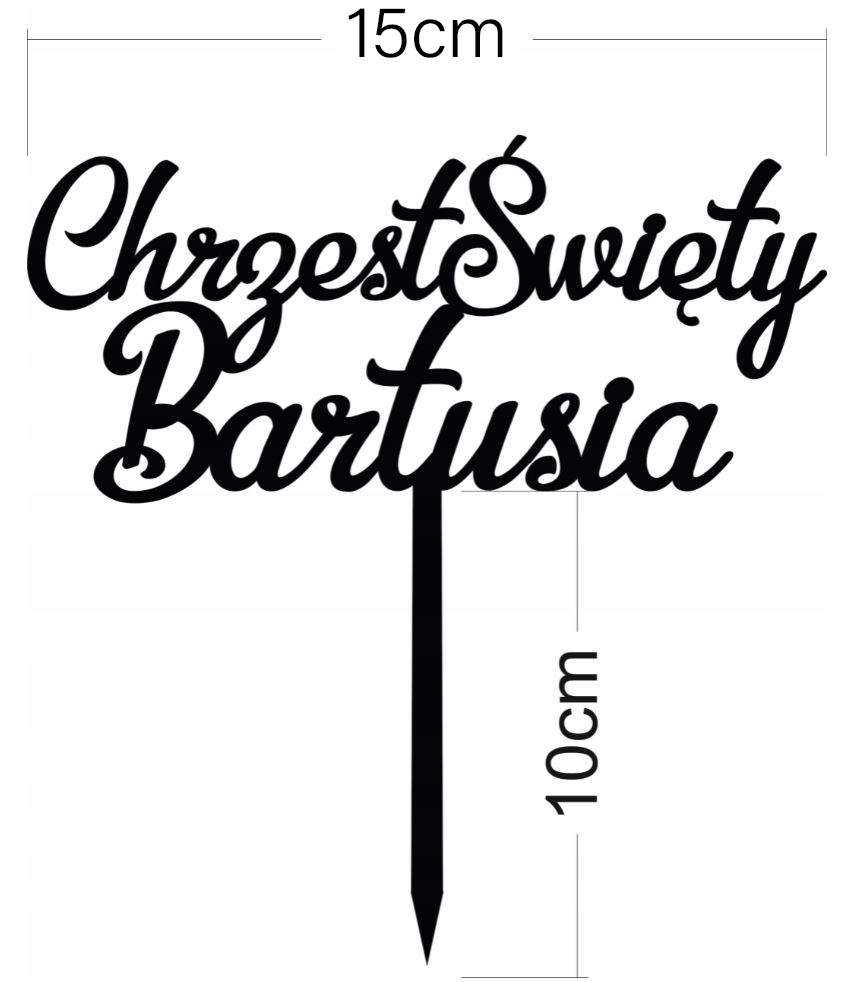 Topper TCD-4- toper drewniany z okazji chrztu Okazje chrzest