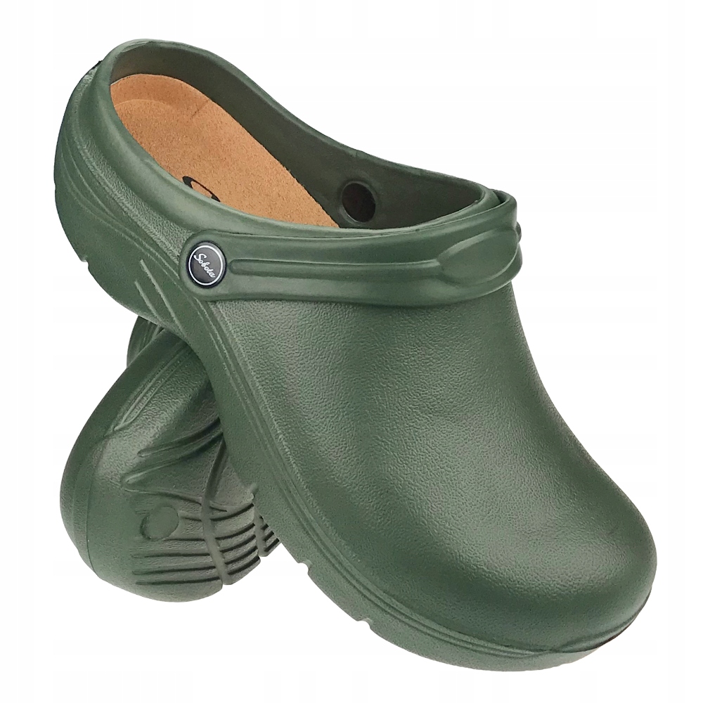 Chodaki piankowe ogrodowe kroksy Inset Zielone 44