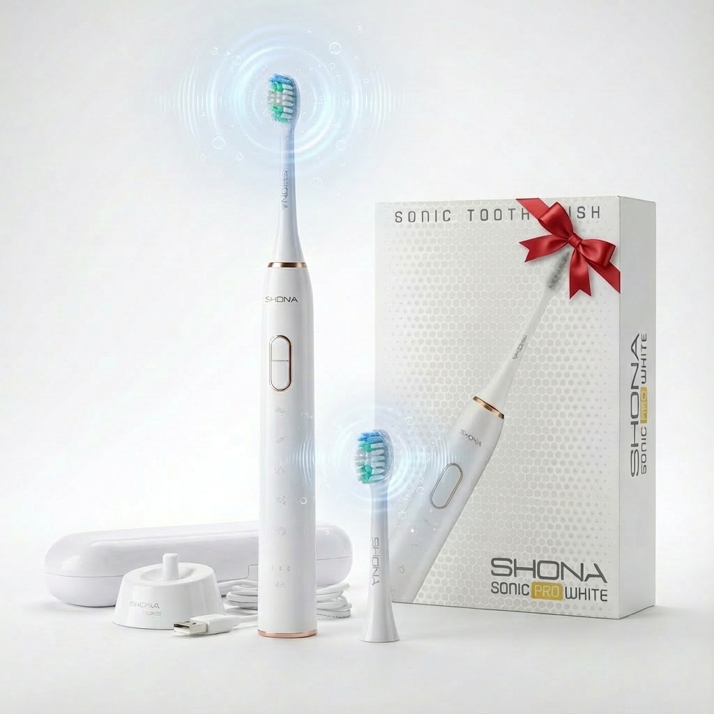 Szczoteczka Soniczna do zębów niezawodna Shona Pro white (15 trybów pracy)