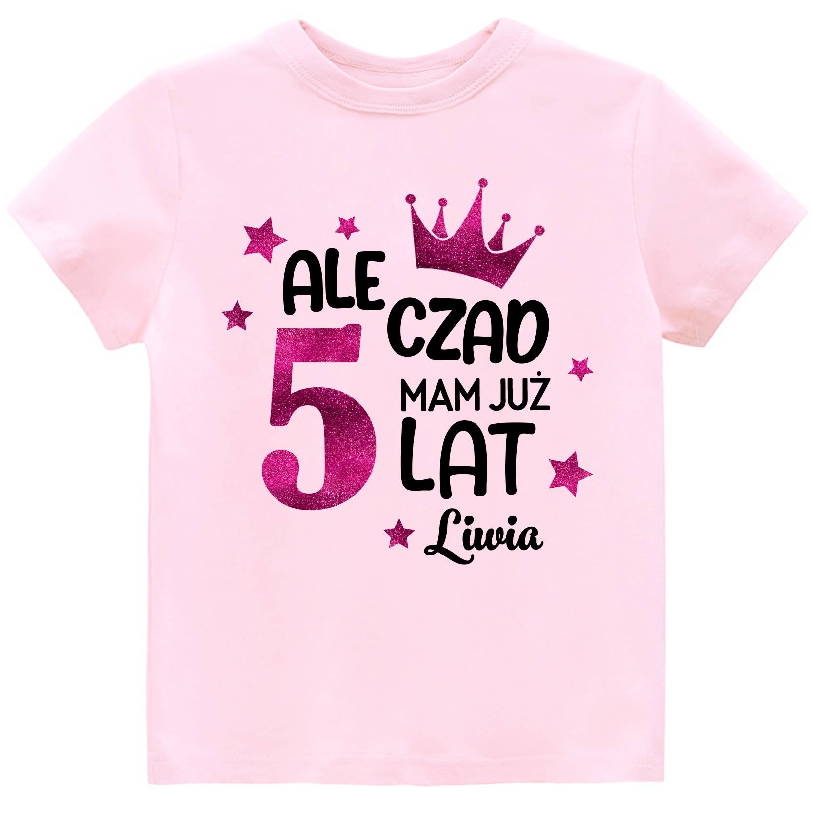 

Koszulka Urodziny Ale Czad Mam 5 Lat Brokat r. 116