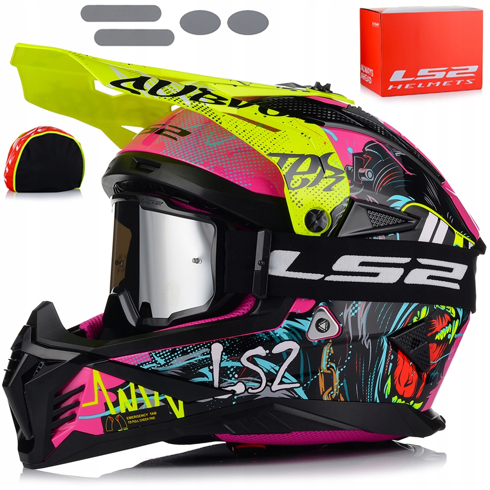 Motocyklová Prilba LS2 MX708 Fast II Okuliare Ľahká Enduro Krossová Štvorkolka