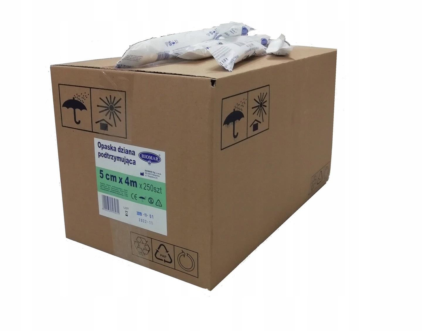 

Opaska Dziana Opatrunkowa Biomar 4mx5cm 250szt.