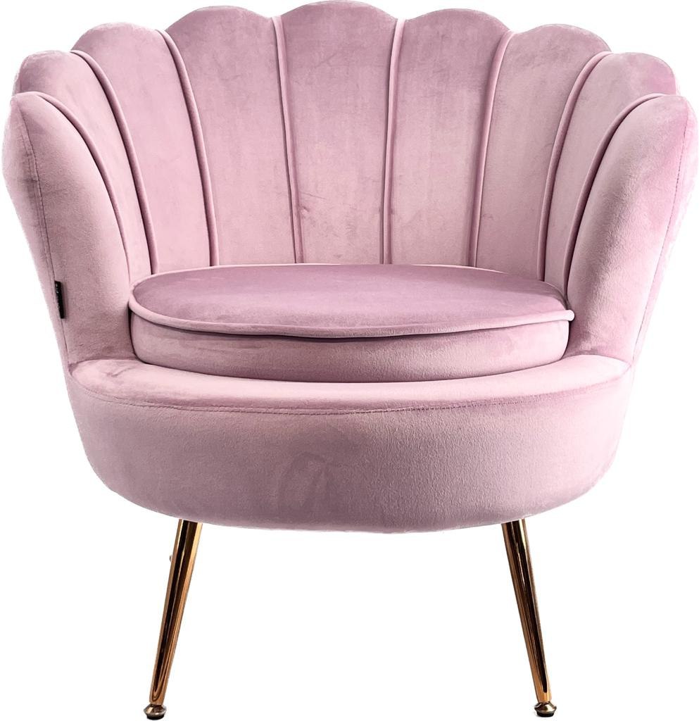 Křeslo Muszla Lugano Donna Velvet Pink Lugano