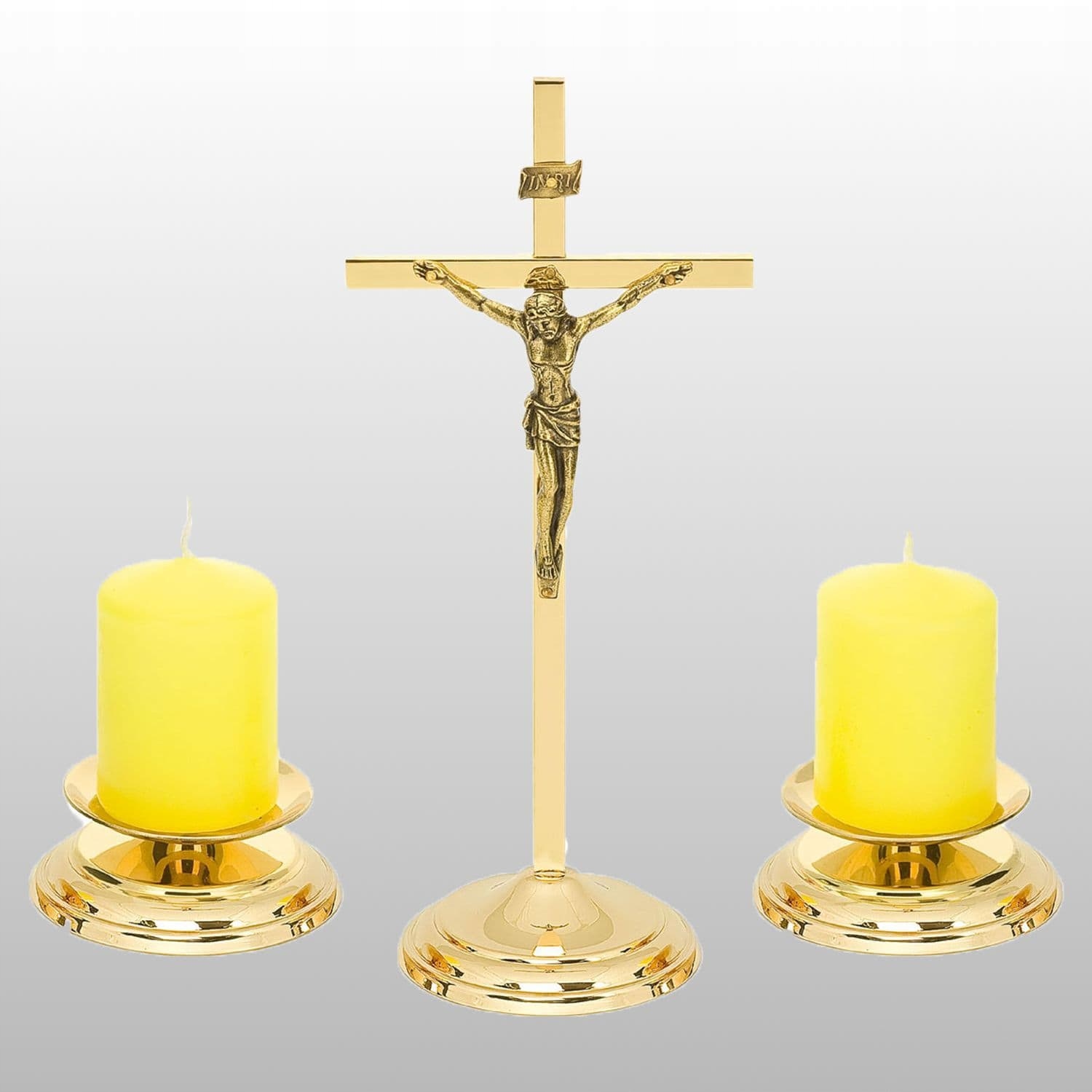 ZESTAW KOLĘDOWY MOSIĄDZ (krzyż świeczniki świece) Marka inny