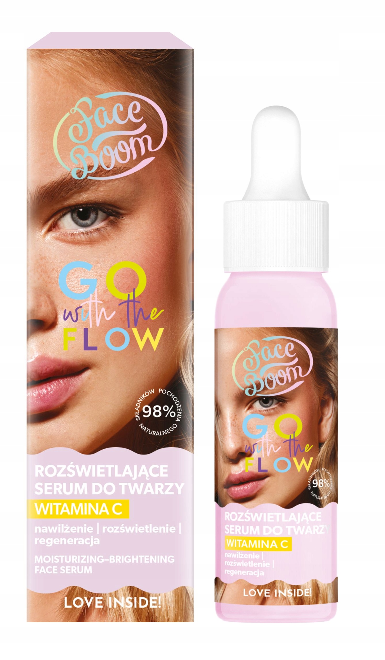 ROZŚWIETLAJĄCE SERUM DO TWARZY Z WIT.C FACE BOOM GO WITH FLOW