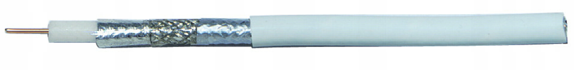 Koaxiálny kábel Emos CB113 100m 75 Ohm Trishield Pvc biely