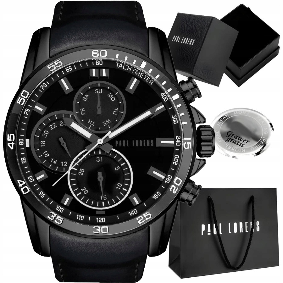 Zegarek męski Paul Lorens Matias- klasyczny, Skórzany Pasek