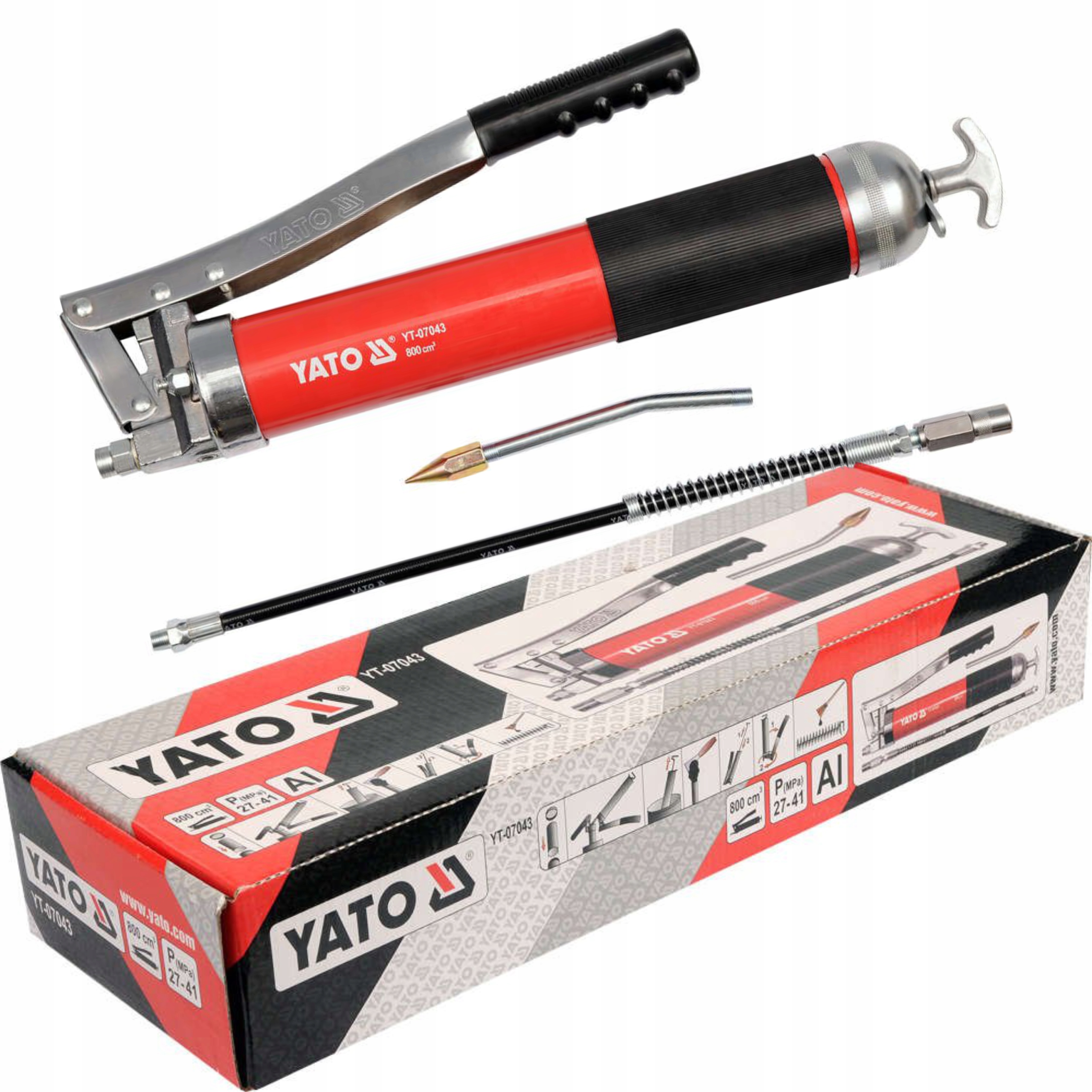 

Smarownica ręczna wzmocniona 800 ml Yato YT-07043
