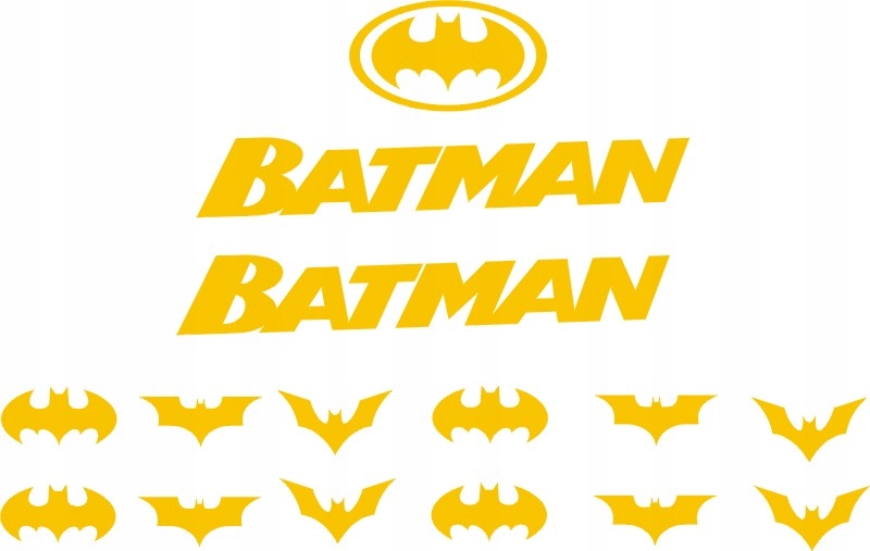 BATMAN Nietoperze naklejki na rower 160-2B