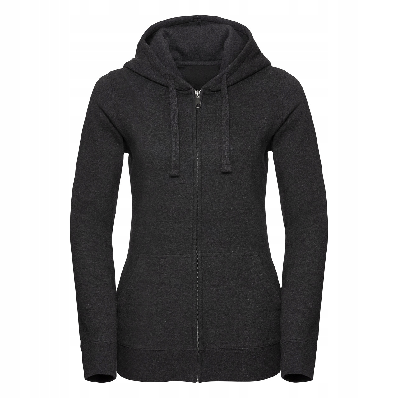 Mikina s s kapucí a rozepínacím zapínáním Šedá Melanž vel. Xs