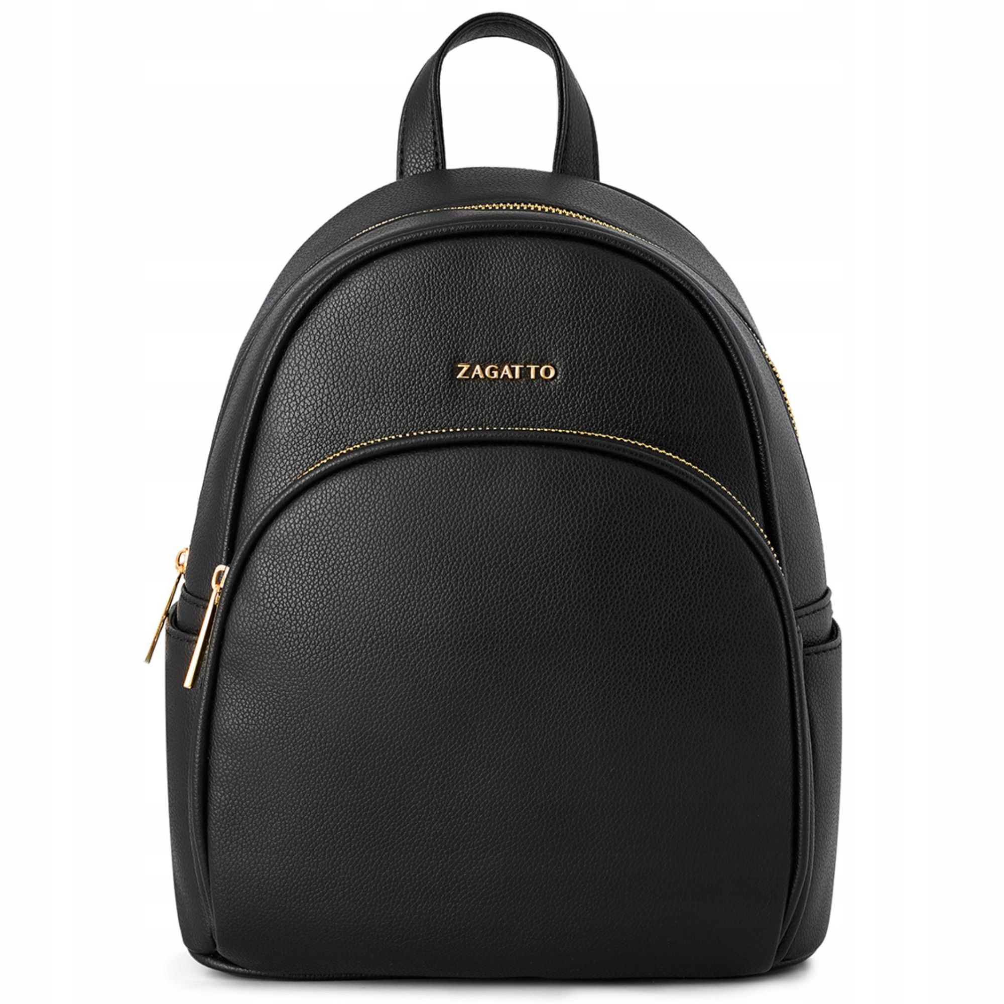 Plecak damski ekoskóra miejski czarny skóra ekologiczna Zagatto