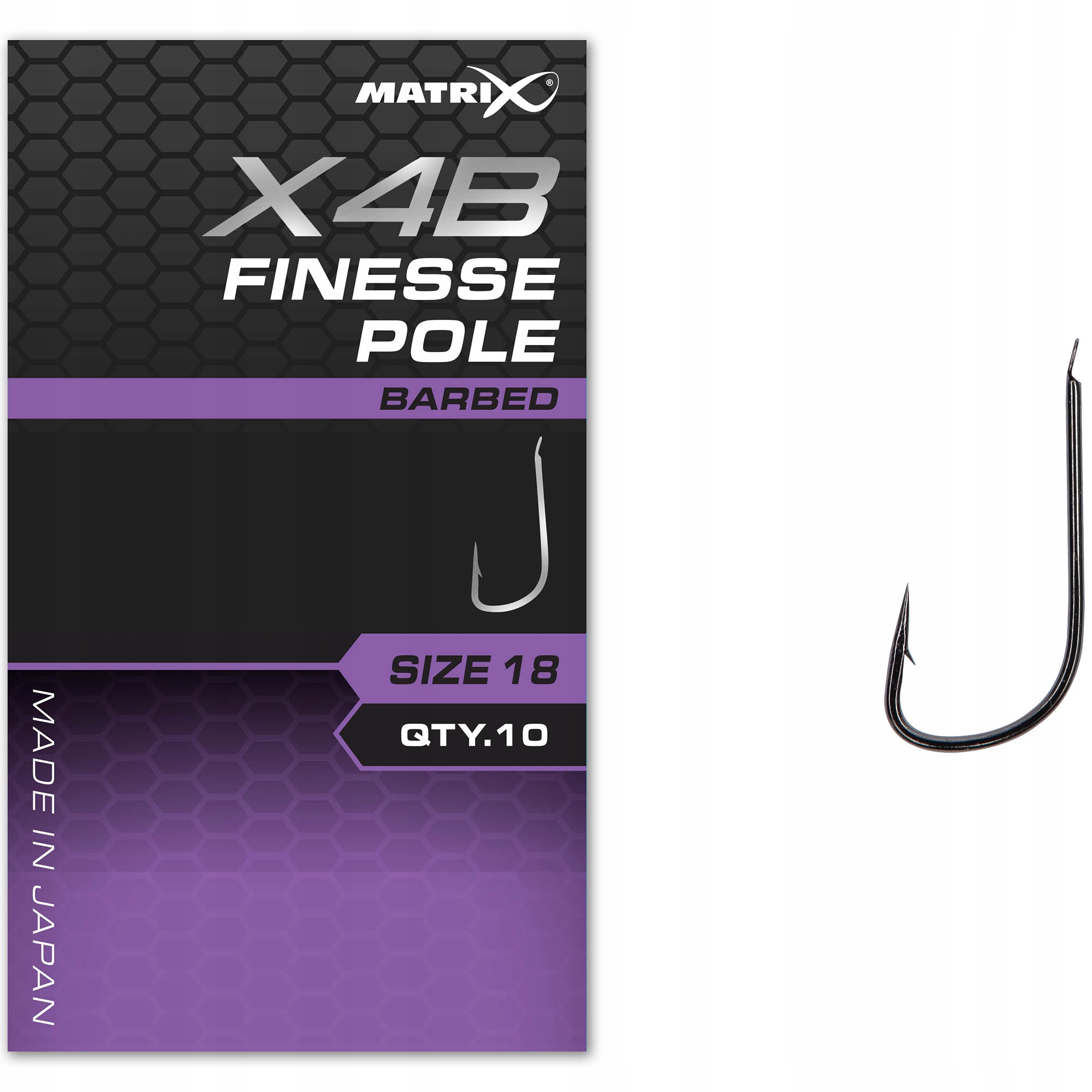 Haczyki Matrix X4B Finesse Pole Barbed 18