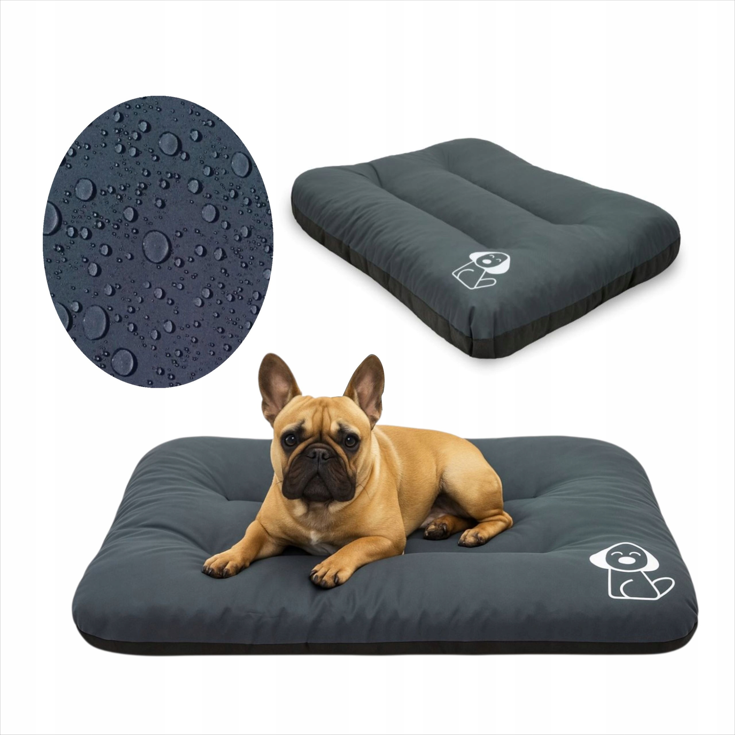 Levně Matrace pro psa pelíšek 90x60 XL poduška pohovka potah lehátko Grafit