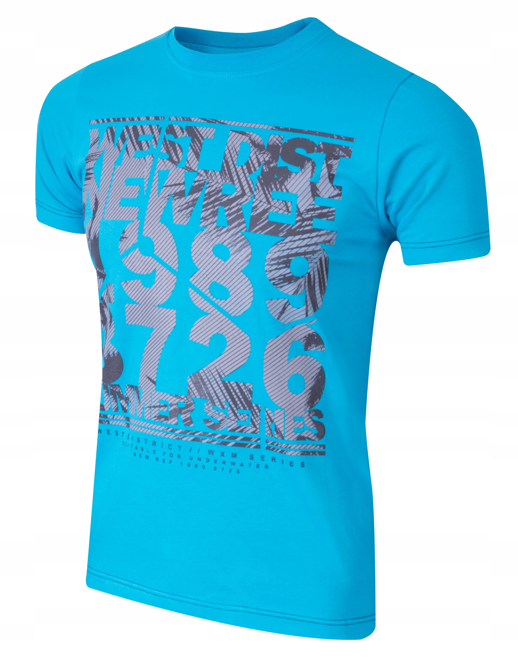 

T-shirt Koszulka Koszulki Męskie KM05 r 5XL turkus