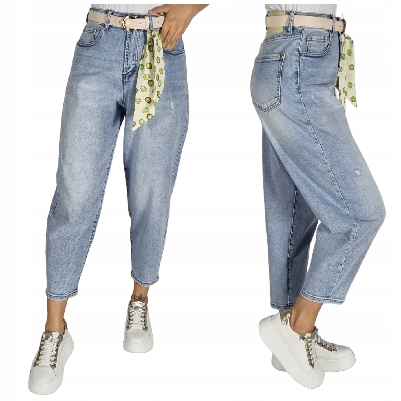 Spodnie Jeansowe Balloon Fit Z Dziurami Verden Jeans Rozmiar M