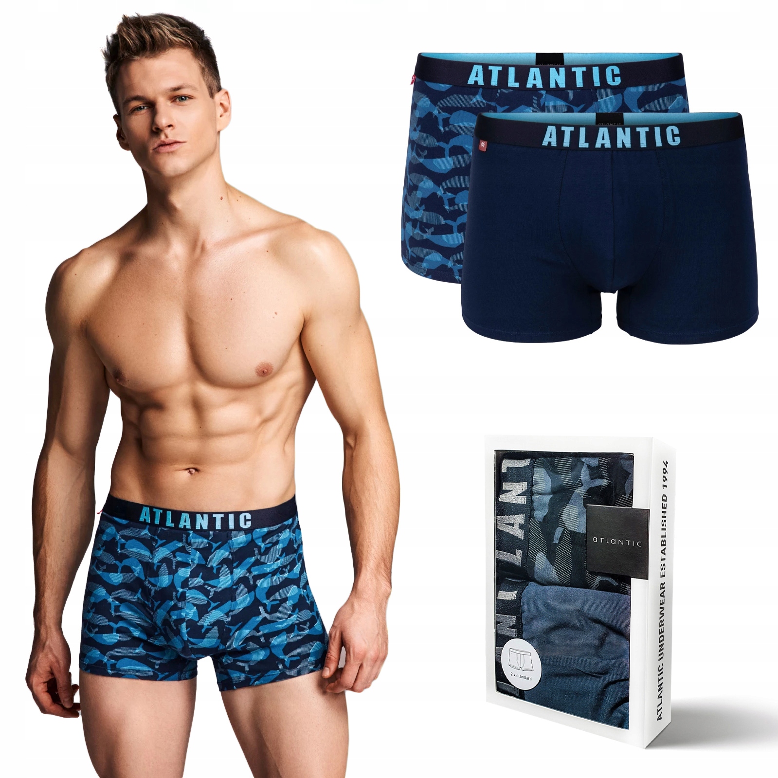 

Bokserki męskie Atlantic 2MH-1177 2-pak - XXL