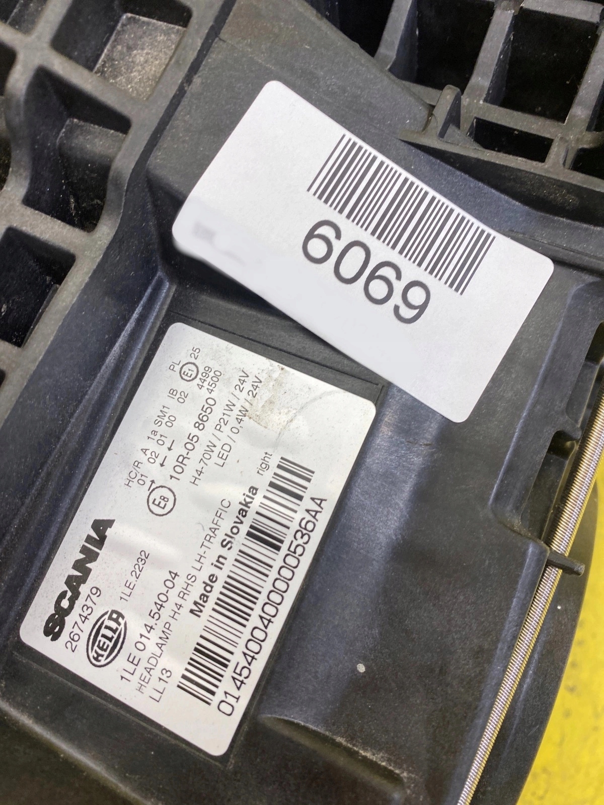light right SCANIA L P G R S fog light