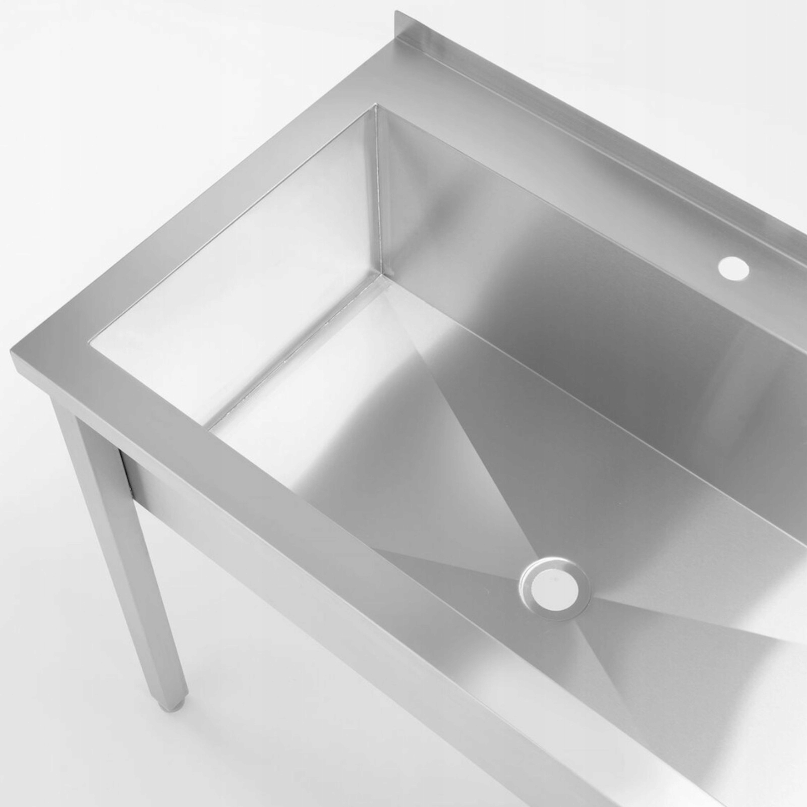 Basen zlew gastronomiczny jednokomorowy Budget Line STAL 800 x 600 x 850 cm Cechy dodatkowe ze zlewem