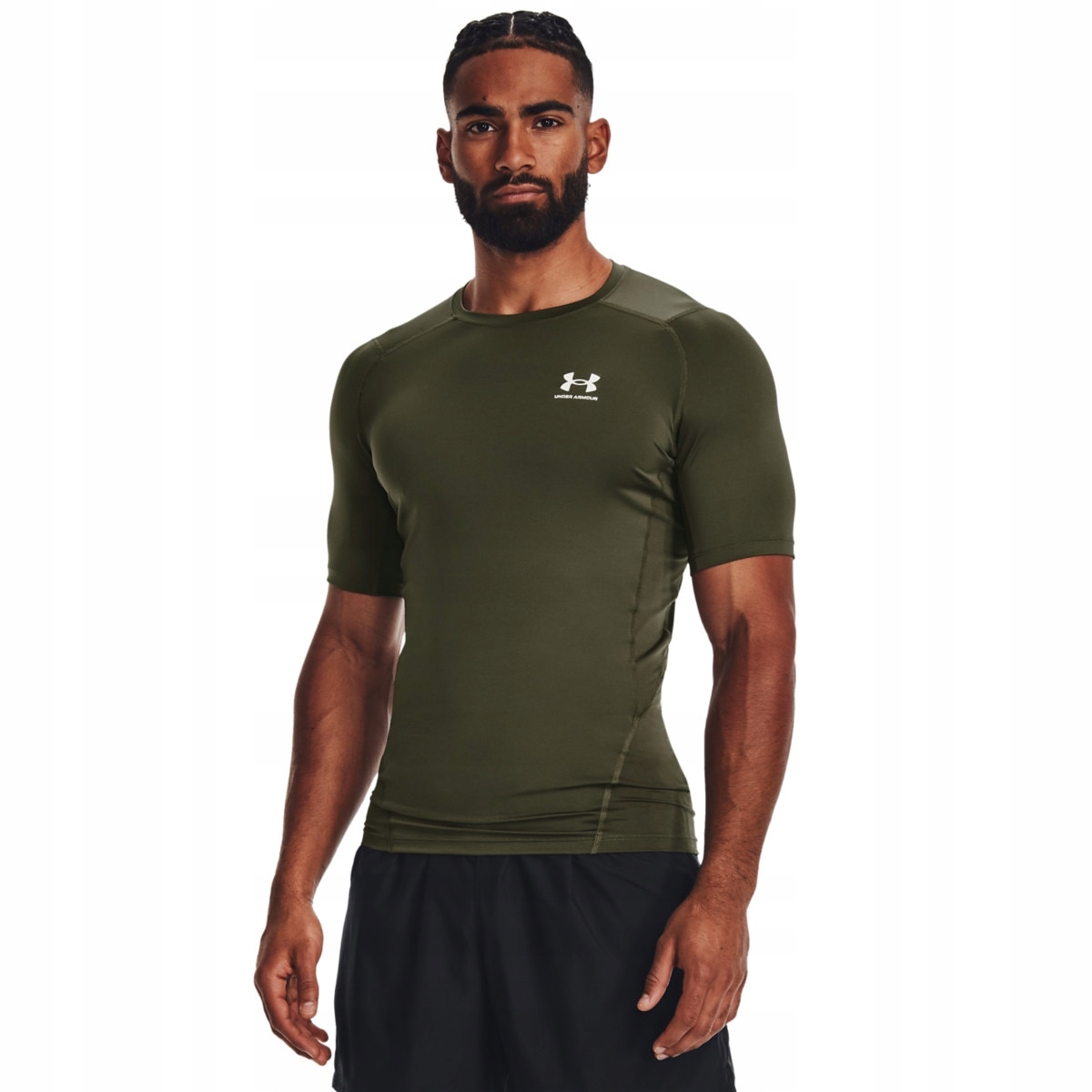 Męska koszulka treningowa Under Armour Ua Hg Armour Comp Ss Khaki XL