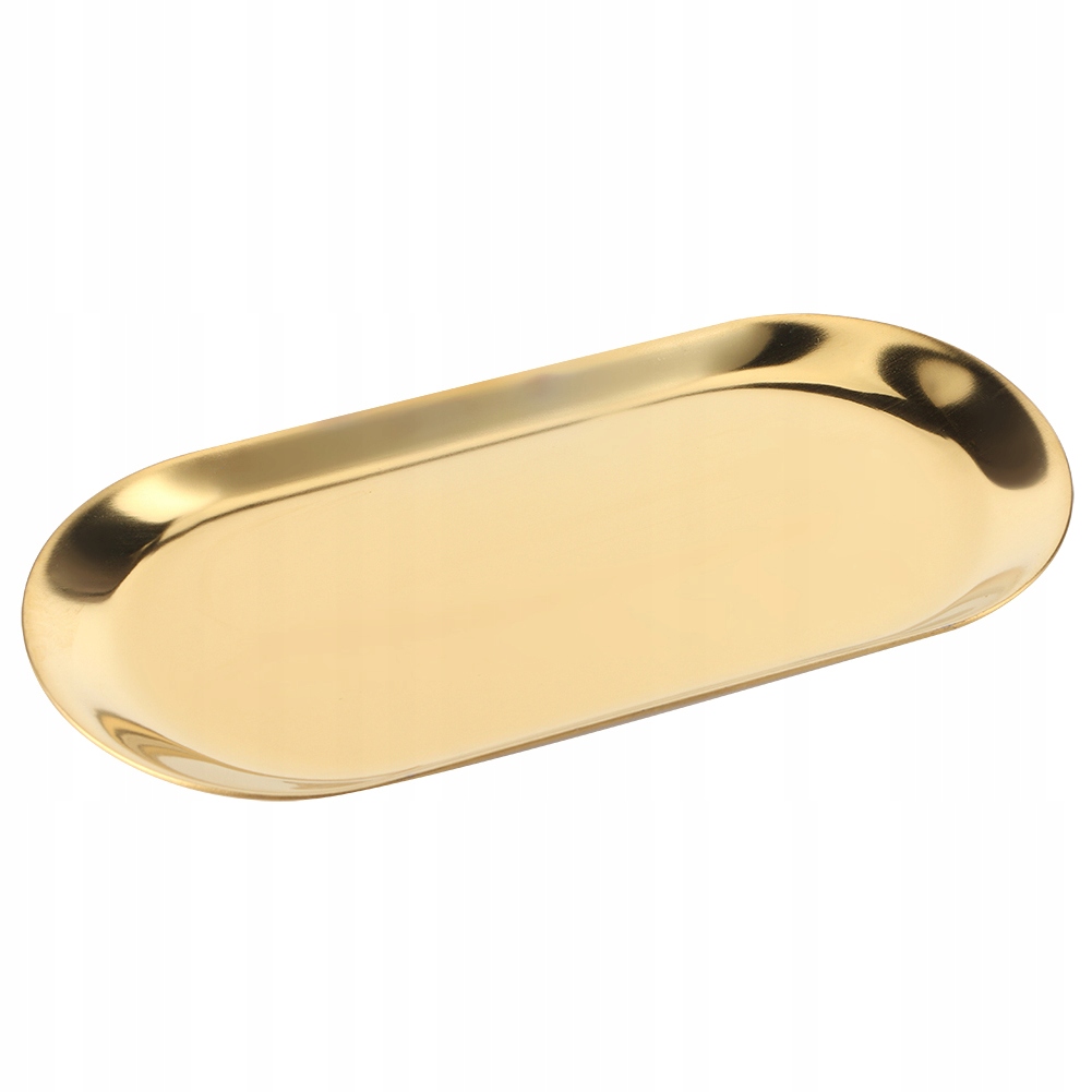 5 SZT. OWALNY TACA ZŁOTY STAL NIERDZEWNA Stan opakowania oryginalne