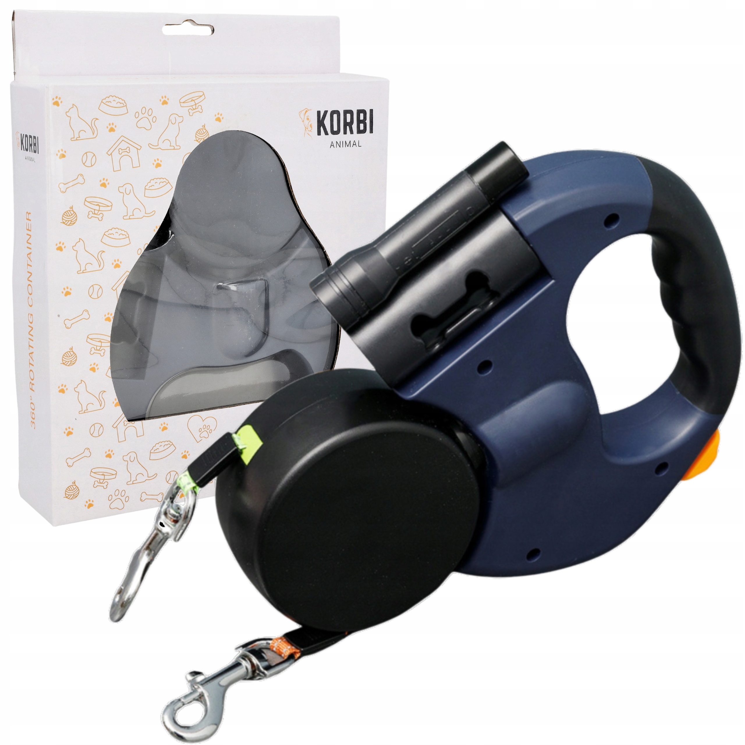 Levně Vodítko Automatická Dvojitá Pro Dva Psy, Psa, Reflexní Svítilna, Páska 3M