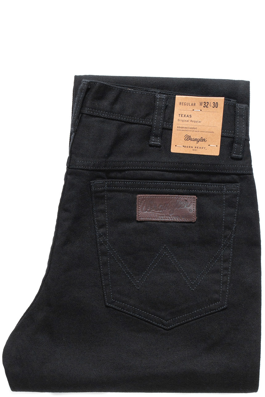 

Wrangler Texas Męskie Spodnie Jeans Czarne W32 L30